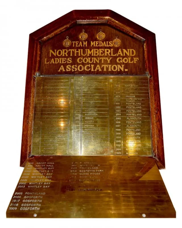Championship Shield Awarded for the lowest aggregate of three gross scores from one Club (over all 36 Holes)